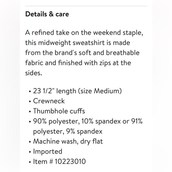 Varley Horton Side Zip Sweatshirt - Picture 16 of 16